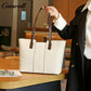 European and American style leather women's bag, shoulder and crossbody, simple design, large capacity