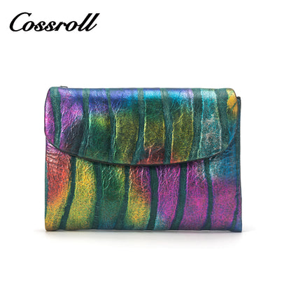 Rainbow genuine leather wallet