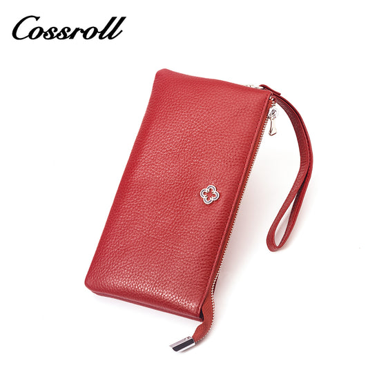 Stock Available full grain leather women's wallet With High Popularity