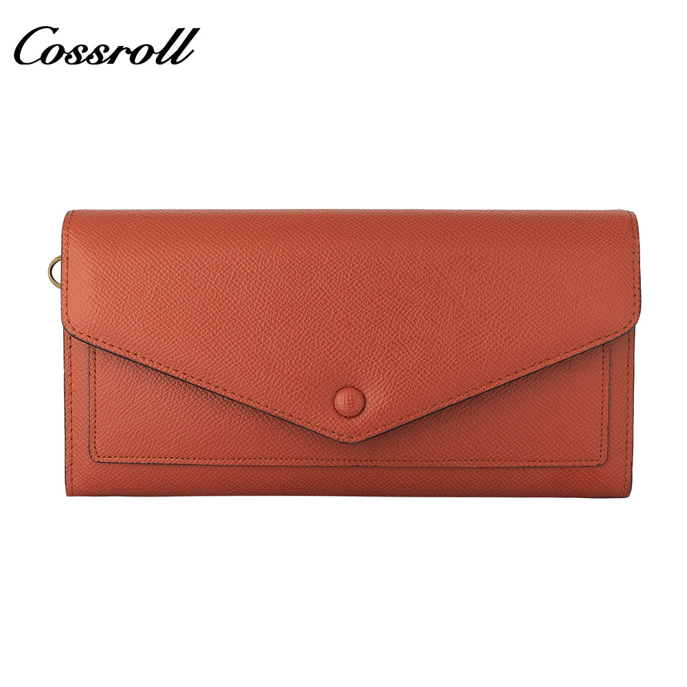 Factory custom short simple leather purse for women cowhide coin bag for women purse money clip