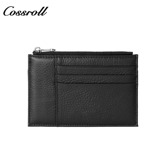 Amazon Ultra-thin Multi-card Slot Top Grain Cowhide Leather Women's Universal Multi-card Slot Wallet