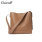 Head layer cowhide bucket bag shoulder bag simple fashion pure color commuter bag