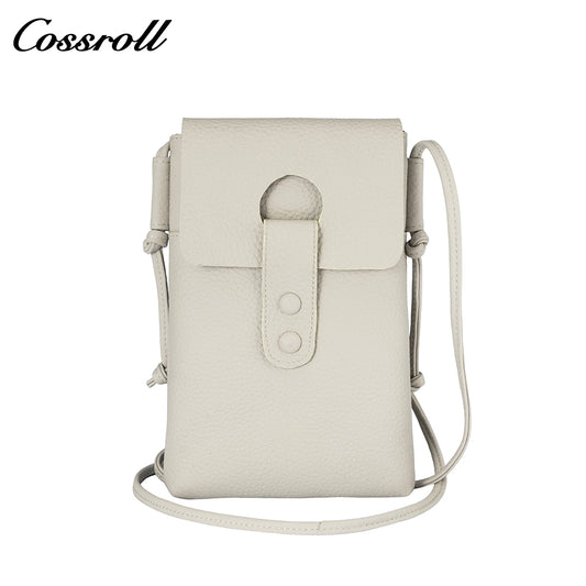 Pure cowhide crossbody bag small mobile phone bag women's 2024 new leather vertical bag cover leisure purse