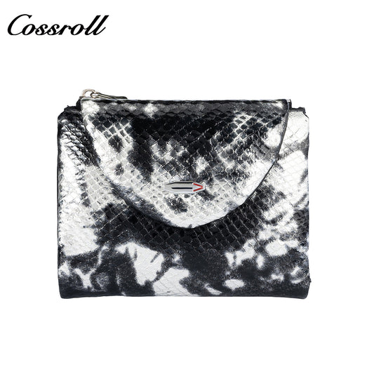 Manufacturers custom foreign trade new wallet female leather short snake wallet cowhide high-end wallet card bag certificate bag