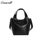 Women's Cowhide Commuter Hand Tote Bag, Minimalist Crossbody Bag with Adjustable Shoulder Strap