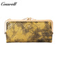 2024 new long serpentine leather wallet multi-function folding wallet card bag women