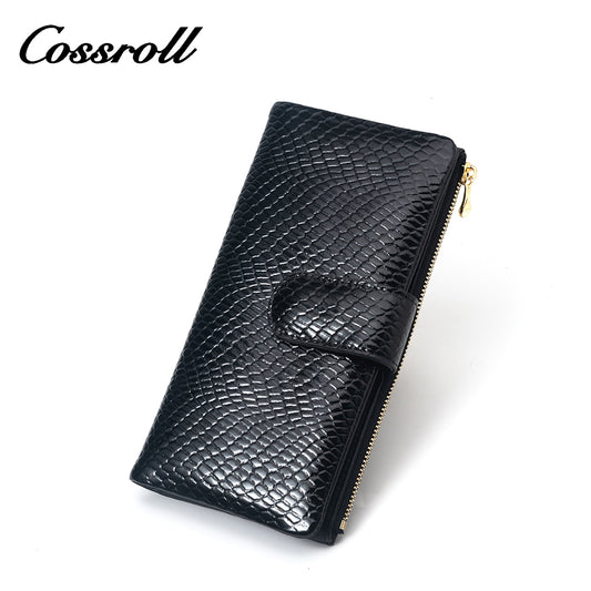 2023 Hot Style leather black checkbook wallet women's With Best Services