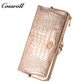 Best Selling Quality girls ladies dollar bill wallet crocodile texture Genuine Leather