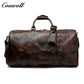 Crazy horse leather tote top layer cowhide travel bag to make old duffel bag Leather travel bag chunky shoulder bag