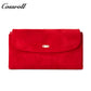 Women's Short Wallet with Multiple Card Slots, Coin Purse, Suede Surface, Magnetic Snap Closure