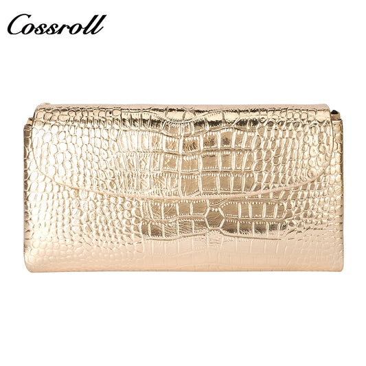 Factory Directly Supply Wallets for women  crocodile texture patent leather