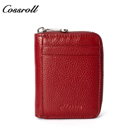 Wholesale High Quality  ladies purse  geniune leather wallet Organ slot Lychee leather