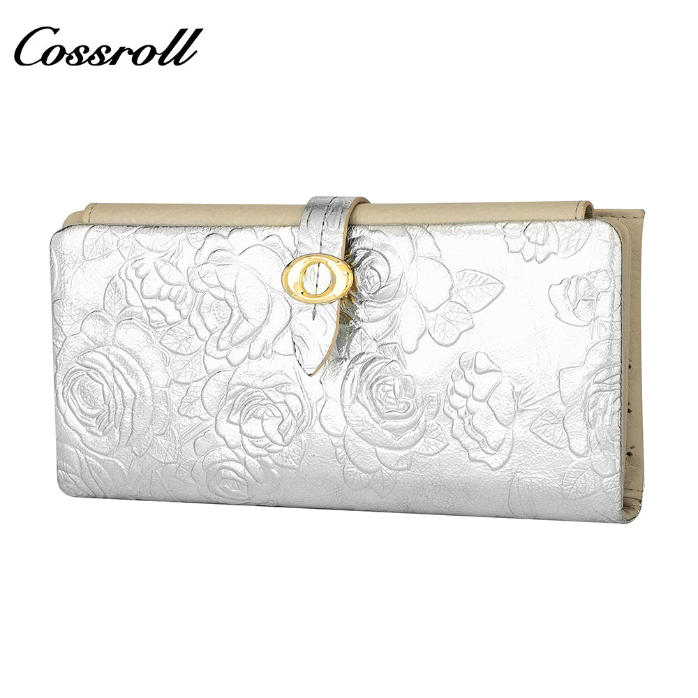 Most Popular best brand leather long  wallet female  Genuine Leather