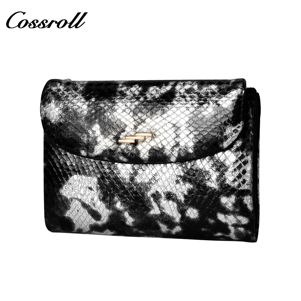 Manufacturers custom foreign trade new wallet female leather short snake wallet cowhide high-end wallet card bag certificate bag