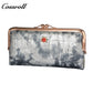 Manufacturers customized cross-border serpentine leather purse women's long cowhide women's  multi-layer multi-card large capacity