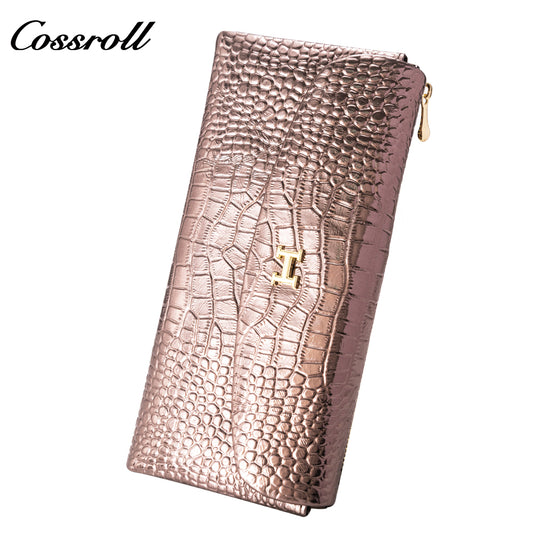 Free Sample Factory high unisex quality  crocodile texture Genuine Leather