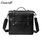 Genuine Leather Briefcase for Men, Large Capacity Laptop Handbag, Multi-Functional Business Commute Bag, Support Handheld / Shoulder / Crossbody / Backpack Carry