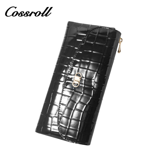 2023 Best New Products dark blue long leather wallet women With Top Selling