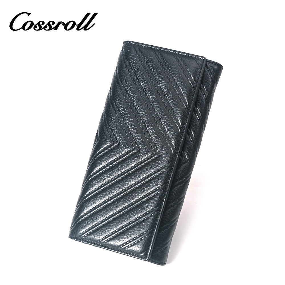 Wholesale New Innovations black soft italian leather women's wallets With high quality wholesale