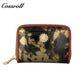 Leather women's purse Multi-functional pattern fashion short long cowhide wallet multi-card holding bag factory custom