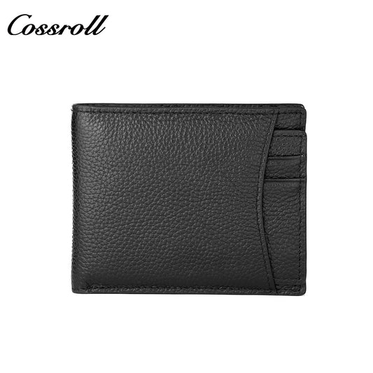 Business Men's Genuine Leather Wallet Multi Card Position Cowhide Horizontal Simple Coin Purse