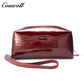 Customizable Crocodile patent leather clutch bag Large capacity leather women's purse with wrist strap cowhide phone bag
