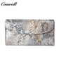 Genuine Leather Wallet, Tri-Fold Fashion Soft Leather Clutch, Women's Large-Capacity Cash Holder