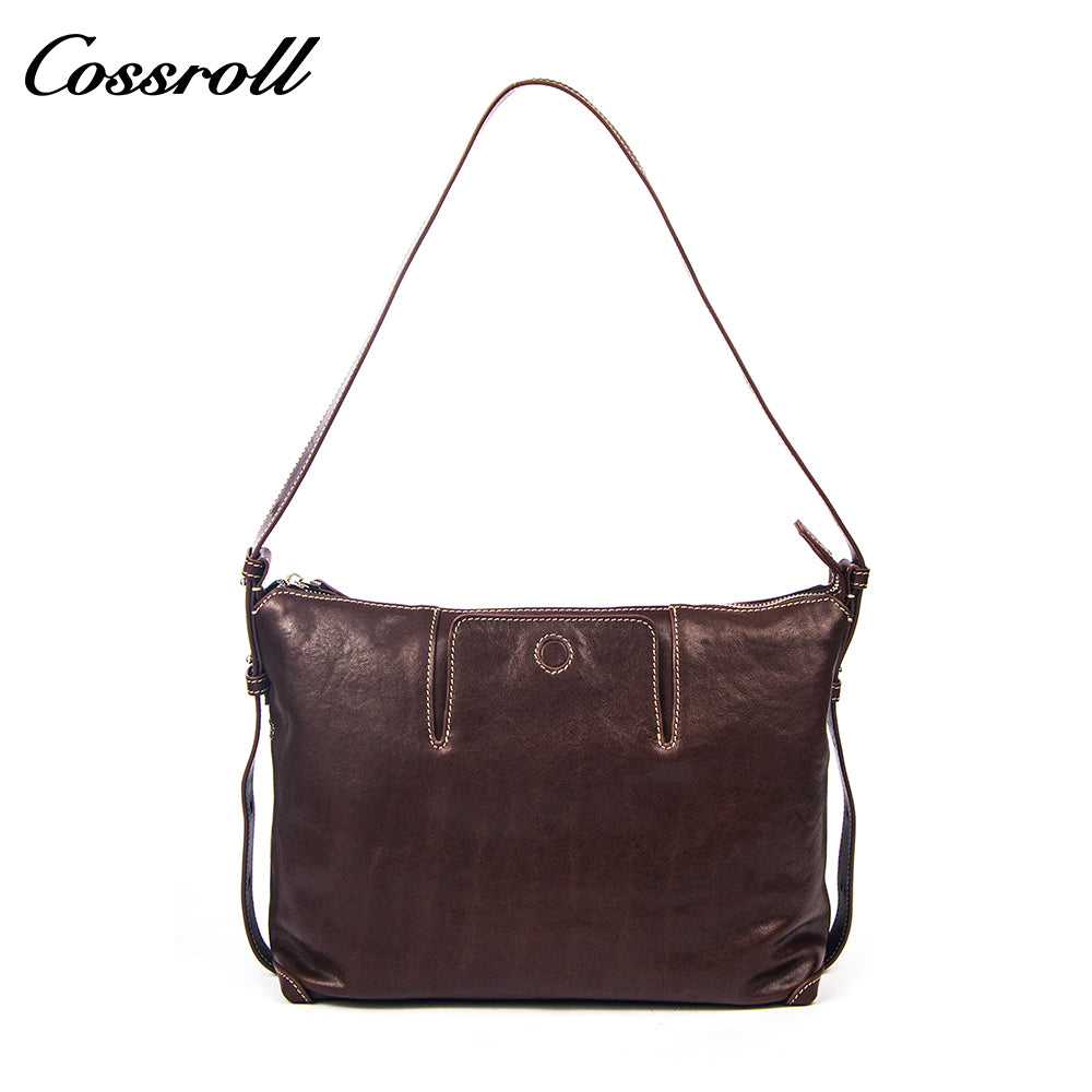 Genuine Leather Hobo Shoulder Bag for Women, Vintage Soft Leather Large Capacity Commuter Bag, Convertible Crossbody & Shoulder Bag