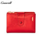 Women's Genuine Leather Wallet, European and American Style, Oiled Wax Leather, Zipper and Buckle, Fashionable Bill Purse