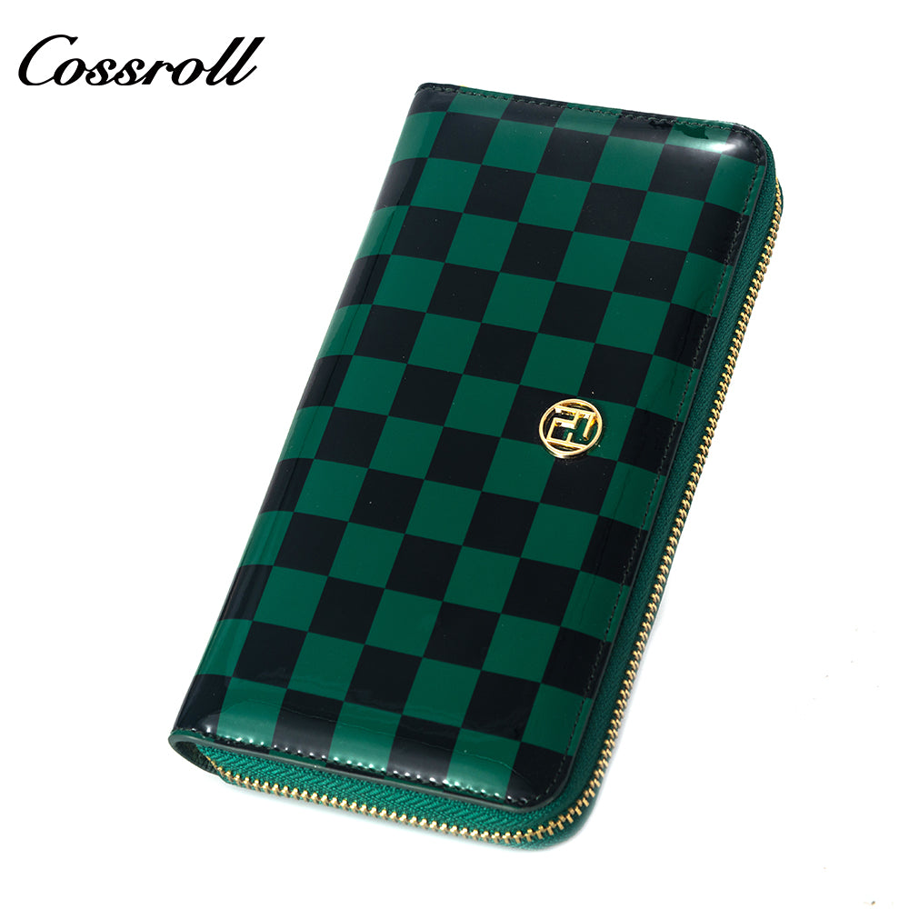 Customized High-End Leather Women's Wallets European market patent leather