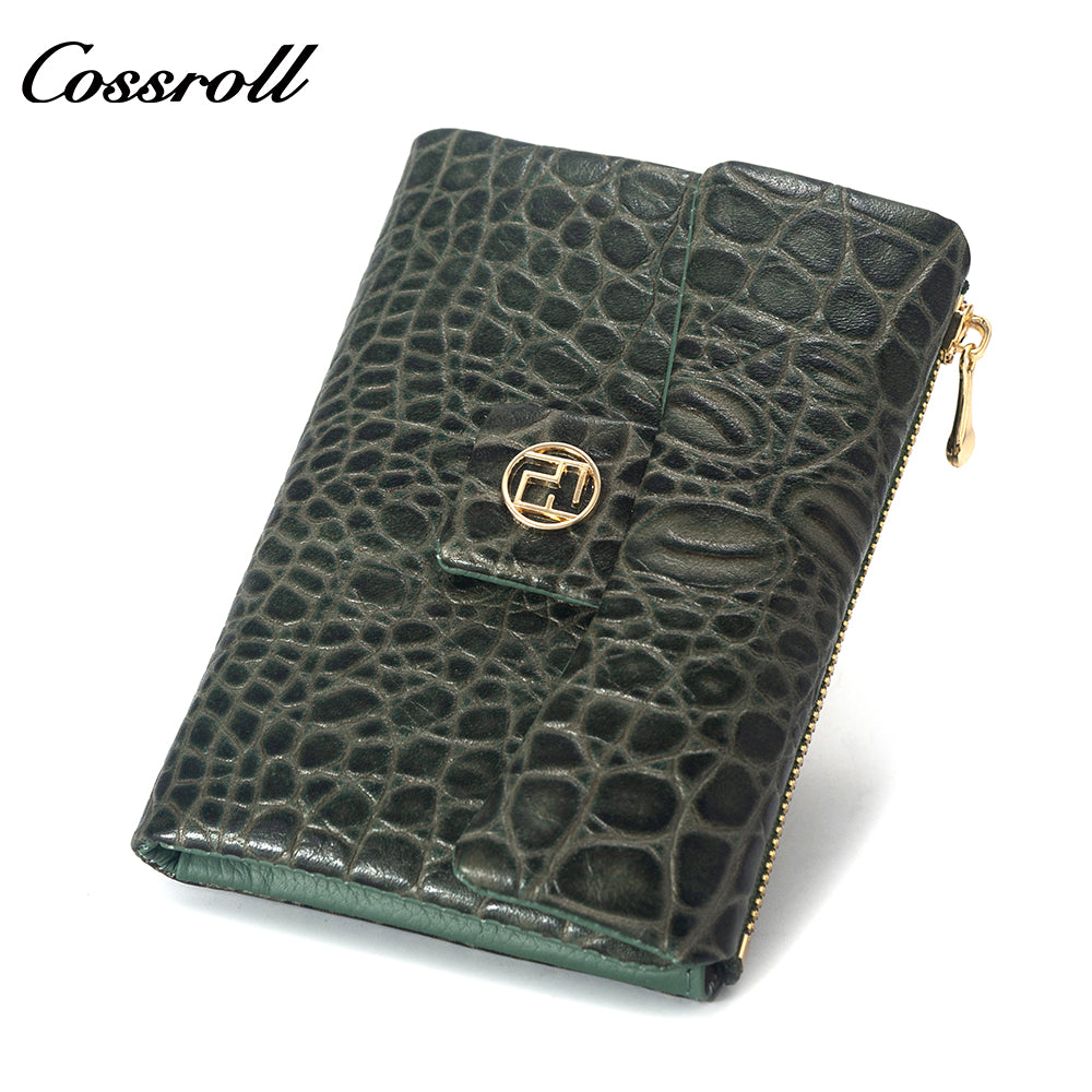 New China Products leather waterproof wallets ladies  crocodile texture Genuine Leather
