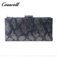 High Quality dark blue extra large women's leather wallets With High Material