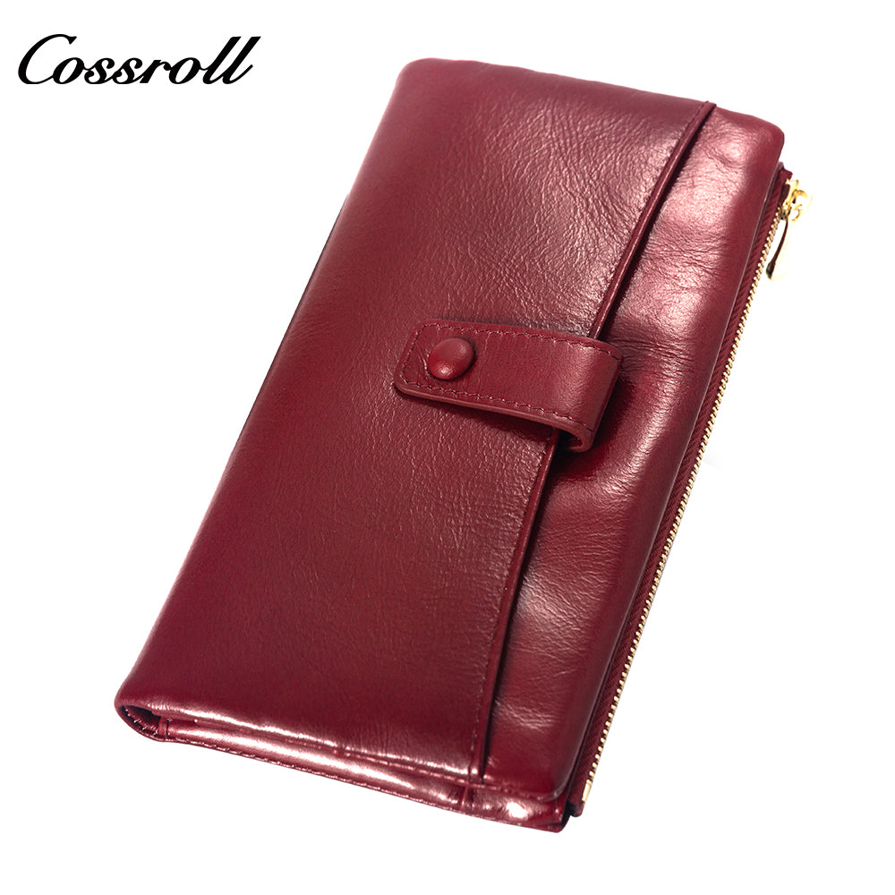 Customized Design Products wallets for women fashionable oil wax leather