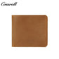 Men's bifold wallet, Crazy Horse leather, vintage short wallet for coins