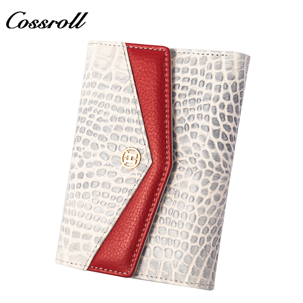 Best Selling Quality manufactory leather new wallet  crocodile texture Genuine Leather