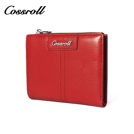 Red Short Women's Leather Wallet