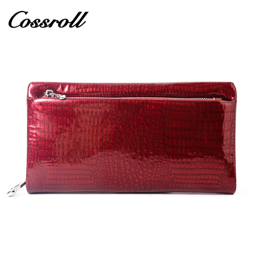 2023 Explosive Models date red long leather wallet women's With Wholesale hot style