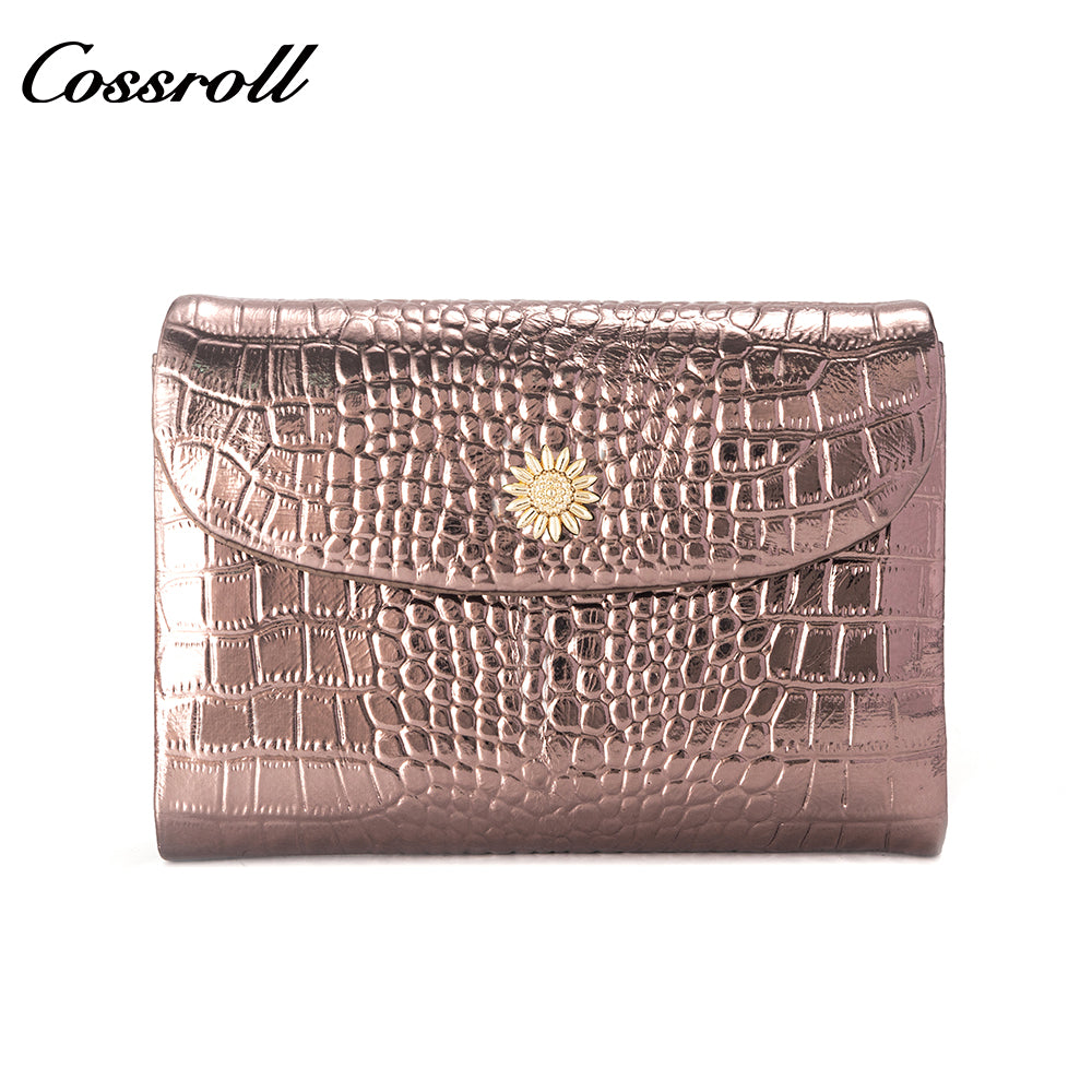 Hot Sale High Quality  leather luxury crocodile texture Genuine Leather