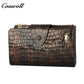 Best Selling Quality ladies dollar bill wallet crocodile texture Genuine Leather