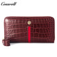 Best Selling Quality ladies dollar bill wallet crocodile texture Genuine Leather