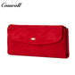 Matte Suede Magnetic Snap Long Women's Wallet with Multiple Card Slots Clutch