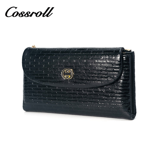 New style leather texture ladies long wallet top layer leather