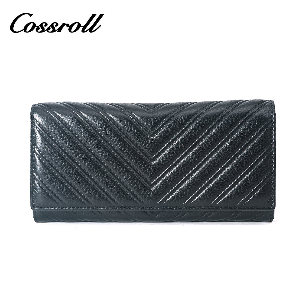 Wholesale New Innovations black soft italian leather women's wallets With high quality wholesale