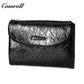 New factory custom leather money baotou layer cowhide change card bag patent leather lady purse custom