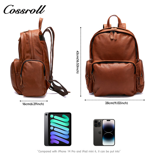 Casual outdoor vintage leather backpack Daily activities Large Space Backpack Office laptop backpack Crazy Horse leather bag