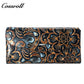 The Factory Produces genuine long  card holder wallet  Vintage Chinese pneumatic spending bag geniune leather wallet