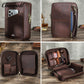 Crazy Horse Leather pipe bag Double bucket bag Pipe Accessories Tobacco storage bag Leather