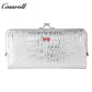 High Quality Wholesale leather luxury  crocodile texture Genuine Leather