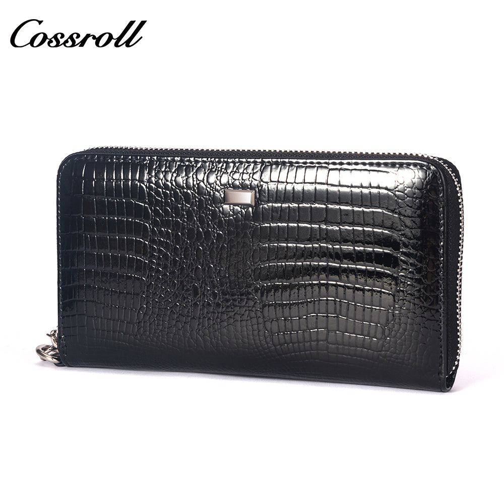 China Factory Supplied Top Quality  Professional Design Leather crocodile texture patent leather