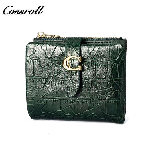 Best Selling  leather luxury  women small wallet Genuine Leather